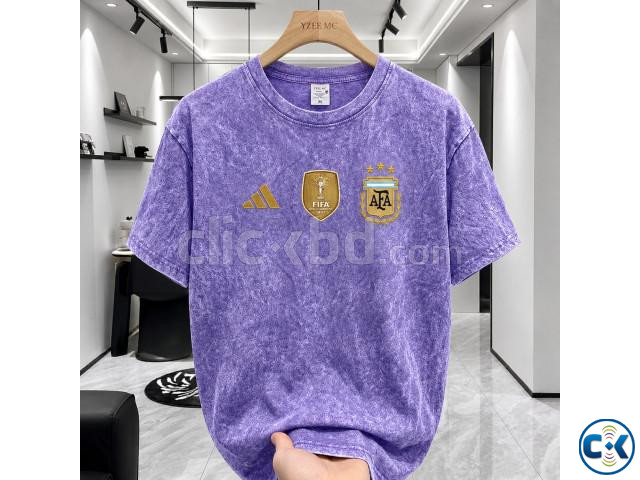 ACID WASH DROP SHOULDER T-SHIRT large image 4