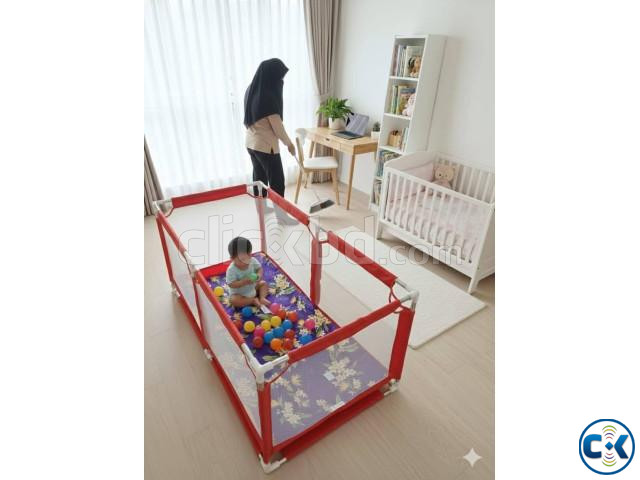 Baby Playpen 4 2 Feet with 50 Balls Waterproof Foam Mat large image 1