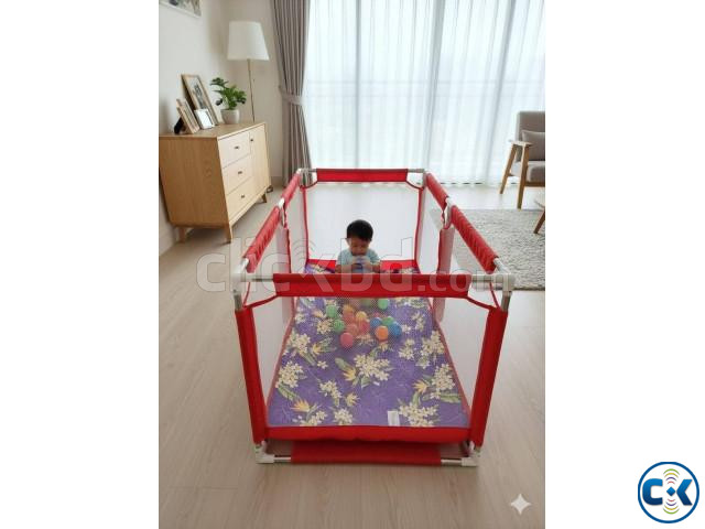 Baby Playpen 4 2 Feet with 50 Balls Waterproof Foam Mat large image 2