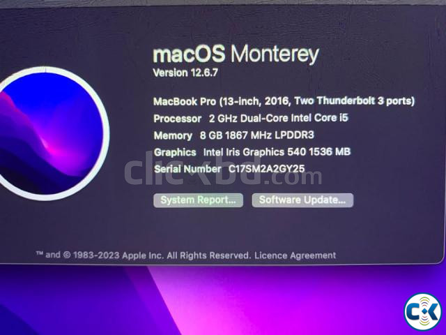Apple MacBook Pro Retina 13 i5 8GB 256GB SSD 2016 | ClickBD image 2