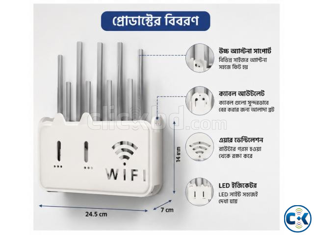 Smart wall mounted Wi-Fi Router Box wight unlocked | ClickBD image 2