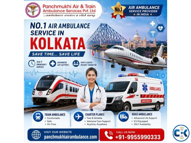 Panchmukhi Best Patient Shifting Air Ambulance in Kolkata- | ClickBD image 2