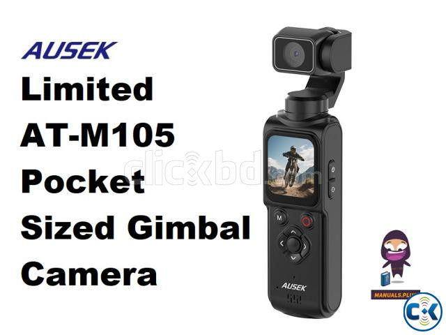 Action Camera AT-M105 4K Face-Tracking Pocket Camera With To | ClickBD image 3