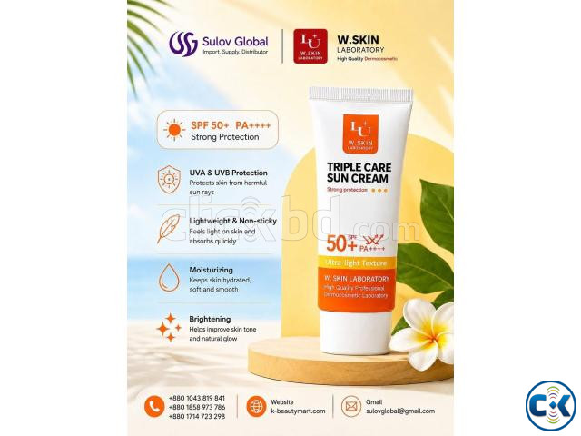 W.Skin Laboratory Triple Care Sun Cream SPF50 PA 60ml | ClickBD image 2
