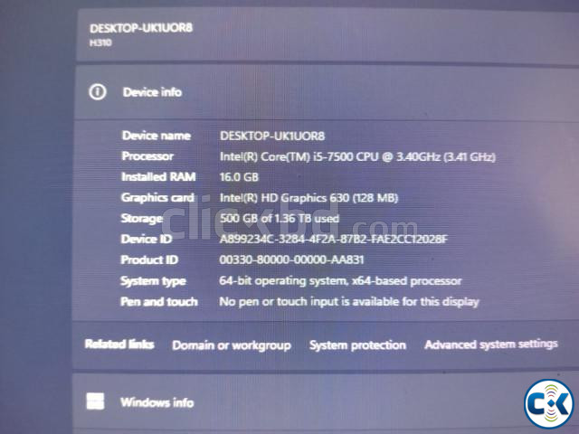 INTEL CORE I5 7TH GEN 16 GB RAM 1TB HDD price in Bangladesh | ClickBD image 2