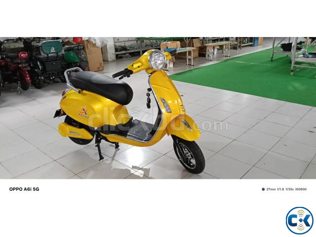 Brand New 2 Wheeler Electric Bike Yellow Color | ClickBD image 2