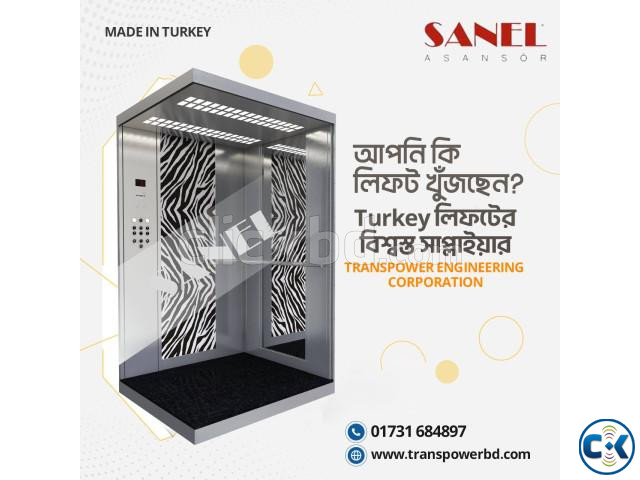 Sanel 800 Kg Passenger Elevator Brand Sanel-Turkey | ClickBD image 2