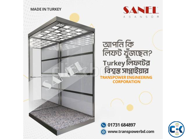 Sanel 1250 Kg Passenger Elevator Brand Sanel-Turkey | ClickBD image 2