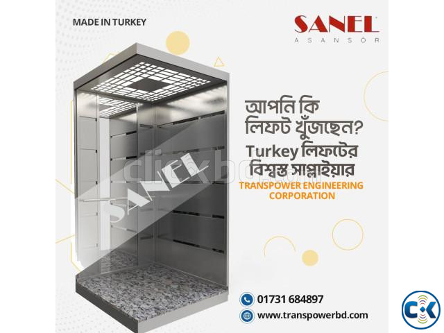 Sanel 1250 Kg Passenger Elevator Brand Sanel-Turkey | ClickBD image 3