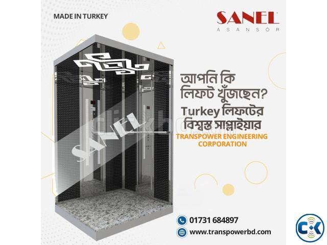 Sanel 1250 Kg Passenger Elevator Brand Sanel-Turkey | ClickBD image 4
