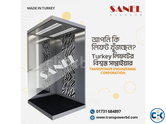 Sanel 1250 Kg Passenger Elevator Brand Sanel-Turkey | ClickBD image 5