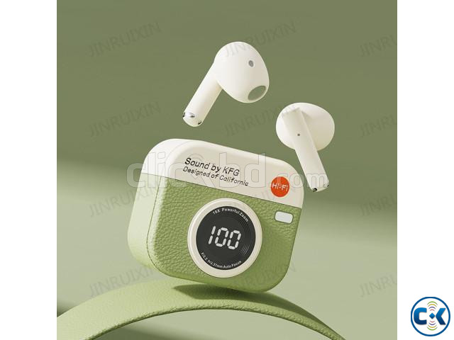 Q86 TWS Retro Camera Style Wireless Earbuds | ClickBD image 2