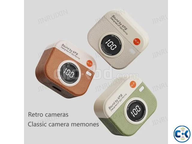 Q86 TWS Retro Camera Style Wireless Earbuds | ClickBD image 5