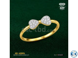 Bow Tie Diamond Ring 05ct Diamond - 18K Gold Roy Diamond