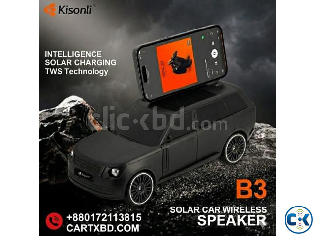 KISONLI B3 SOLAR Rechargeable CAR Bluetooth Speaker | ClickBD image 2