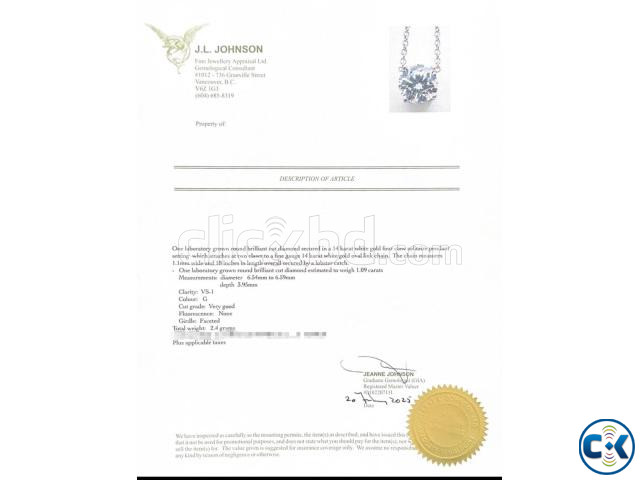 Diamond Earrings and Pendant Total Weight 2.10 Carat | ClickBD image 3