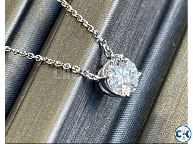 Diamond Earrings and Pendant Total Weight 2.10 Carat | ClickBD image 4