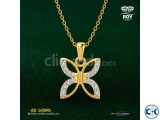 Butterfly Diamond Locket 0.10ct 18K -Pendent ROY DIAMOND