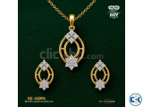 Luxury Diamond Pendant Set 0.13ct 18K Gold ROY DIAMOND