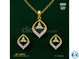 Designer Diamond Locket Set 0.20ct 18K Gold ROY DIAMOND