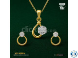 Elegant Diamond Pendant Set 0.11ct 18K Gold ROY DIAMOND