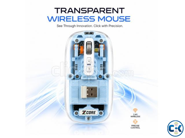 Transparent Wireless Mouse Tri-Mode 2.4G Bluetooth 5.3 | ClickBD image 2