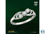 Men s Silver Diamond Bands Rings 0.18ct 18K Gold ROY