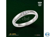 Men Damond Silver Bands Ring 0.09ct ROY DIAMOND