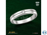 Silver Solitaire Diamond Ring 0.03ct Diamond ROY DIAMOND