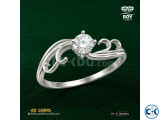 Crown Style Silver Diamond Ring 0.50ct Diamond ROY DIAMOND
