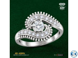 Vintage Swirl Diamond Ring 0.38ct Diamond ROY DIAMOND