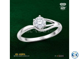 Bypass Solitaire Diamond Ring 0.50ct Diamond ROY DIAMOND