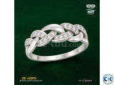 Braided Diamond Band Ring 0.18ct Diamond ROY DIAMOND