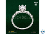 Silver Ring Solitaire Diamond 1ct Diamond ROY DIAMOND