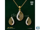 Gold Diamond Pendant Set 0.13ct Diamond ROY DIAMOND