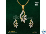 Modern Diamond Pendant Set 0.27ct Natural ROY DIAMOND