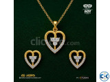 Wedding Diamond Pendant Set 0.28ct Diamond ROY DIAMOND