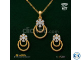 Bridal Diamond Pendant Set 0.18ct Natural ROY DIAMOND
