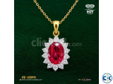 Ruby Stone Diamond Pendant 0.08ct Diamond ROY DIAMOND