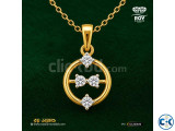 Circular Bow Diamond Pendant 0.07ct Diamond ROY DIAMOND