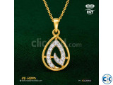 Double Teardrop Diamond Pendant 0.08ct HIra ROY DIAMOND
