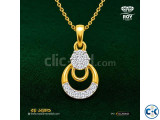 Double Ring Floral Pendant 0.07ct Diamond ROY DIAMOND