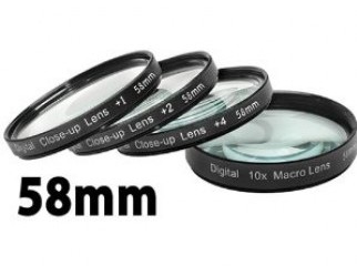 Close-Up Macro Filter Set 1 2 4 10 with Pouch 58mm