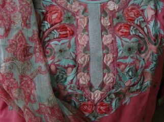 Embroidery work in Moslin fabric
