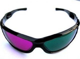 Pair Red Green 3D Dimensional 3D Glasses DVD Movie Game