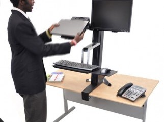 Ergotron WorkFit-S Dual with Worksurface