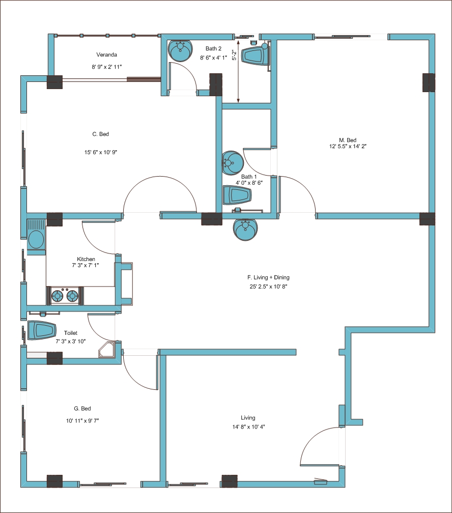 1330 sqft Ready Flat At East Rajabazar large image 0