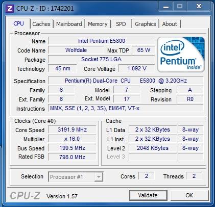 intel dual core e5800 3.2ghz large image 0