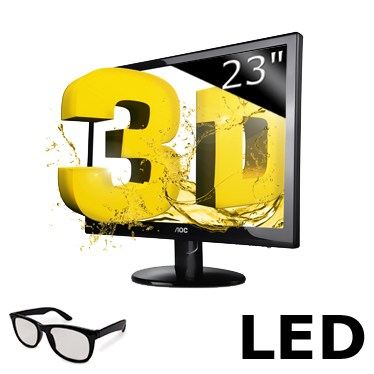 23 in AOC 3D GAMING MONITOR with warranty 2 years 4 month large image 0