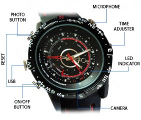 Waterproof 8GB Spy Hidden HD Camera Recorder Watch DVR